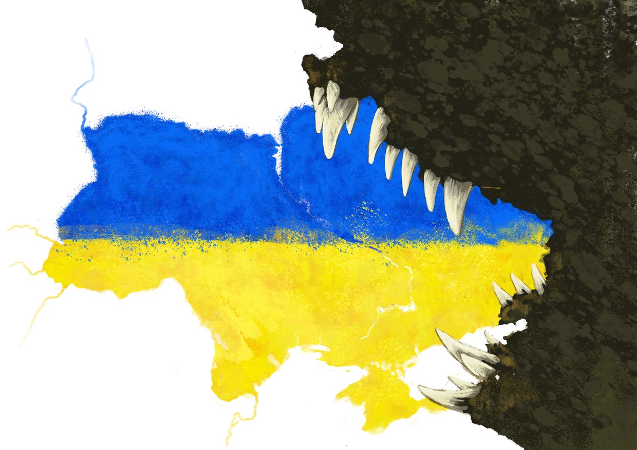 Venäjä hyökkää Ukrainaan syömään sitä, 2022 (kuva) tekijältä Alessandro Lonati