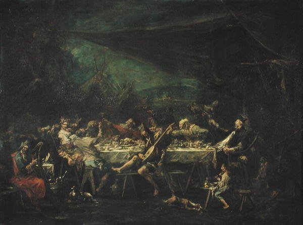 Bohemian hääjuhla, n. 1730-1735 tekijältä Alessandro Magnasco