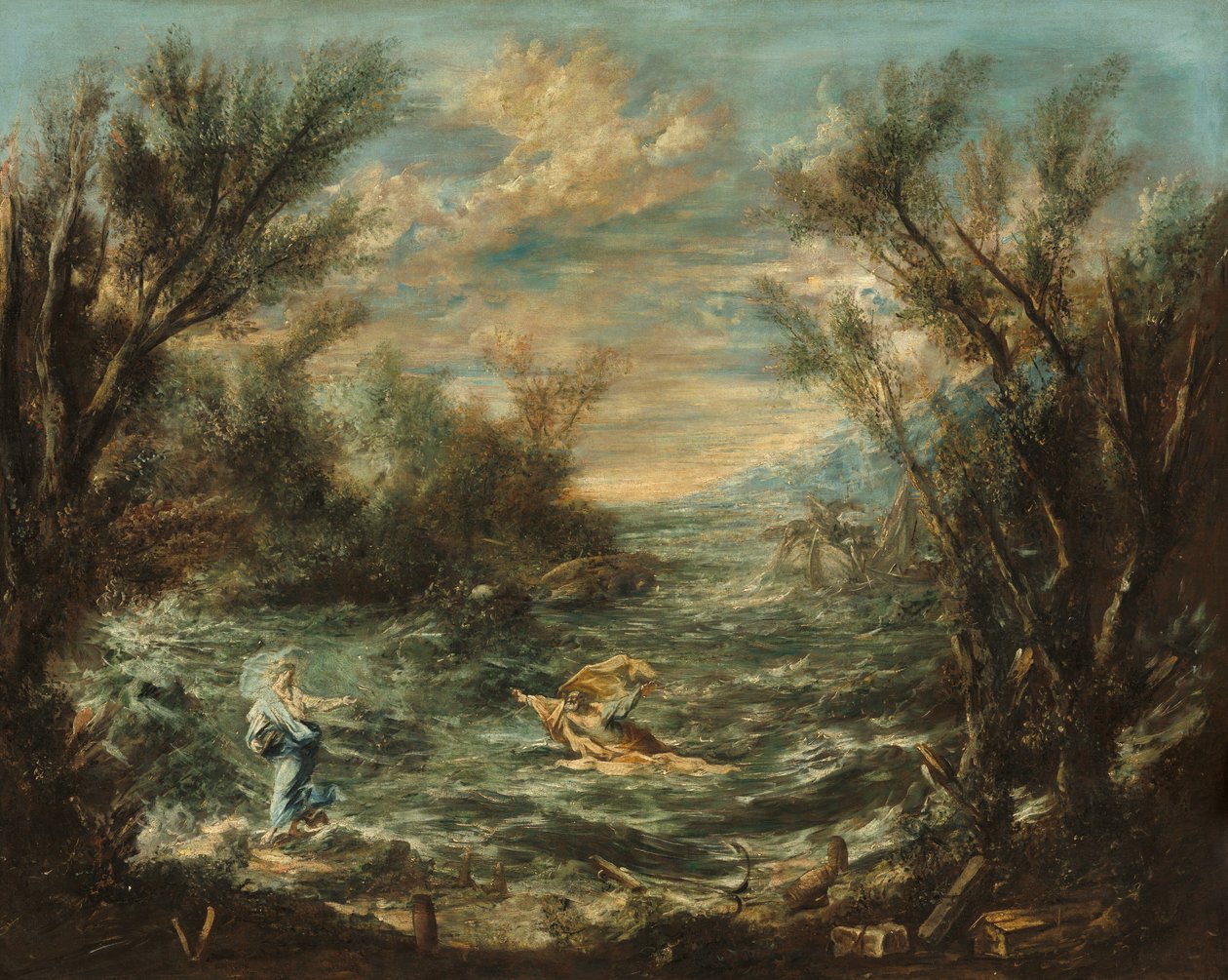 Kristus Galileanjärvellä, n. 1740. tekijältä Alessandro Magnasco