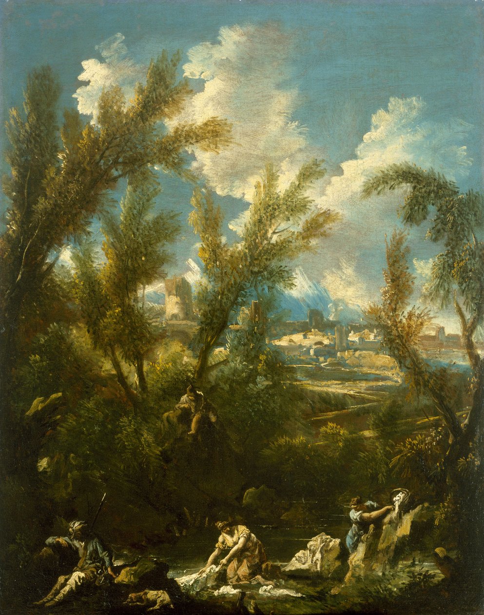 Maisema Pesijanaisen kanssa, n. 1715 tekijältä Alessandro Magnasco