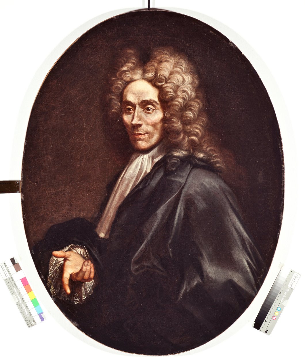 Miehen muotokuva Aatelismies, peruukki ja musta mekko - Alessandro Magnascon maalaus dit Il Lissandrino (1667-1749) Genes Musei di Strada Nuova inv n PR 371 tekijältä Alessandro Magnasco