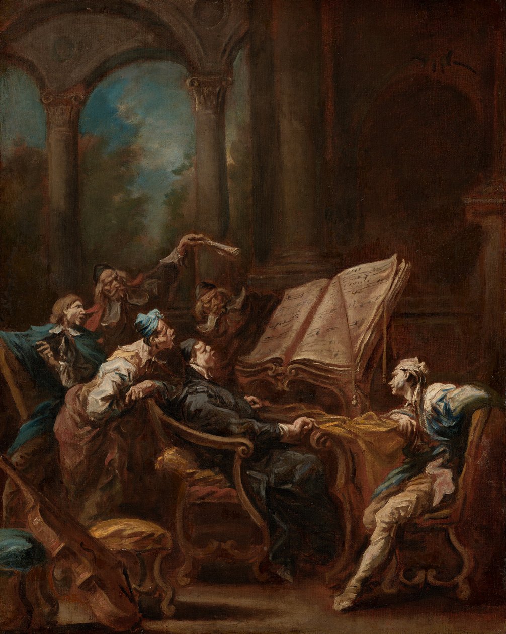 Kuorolaiset, n.1740-1745 (öljy kankaalle) tekijältä Alessandro Magnasco