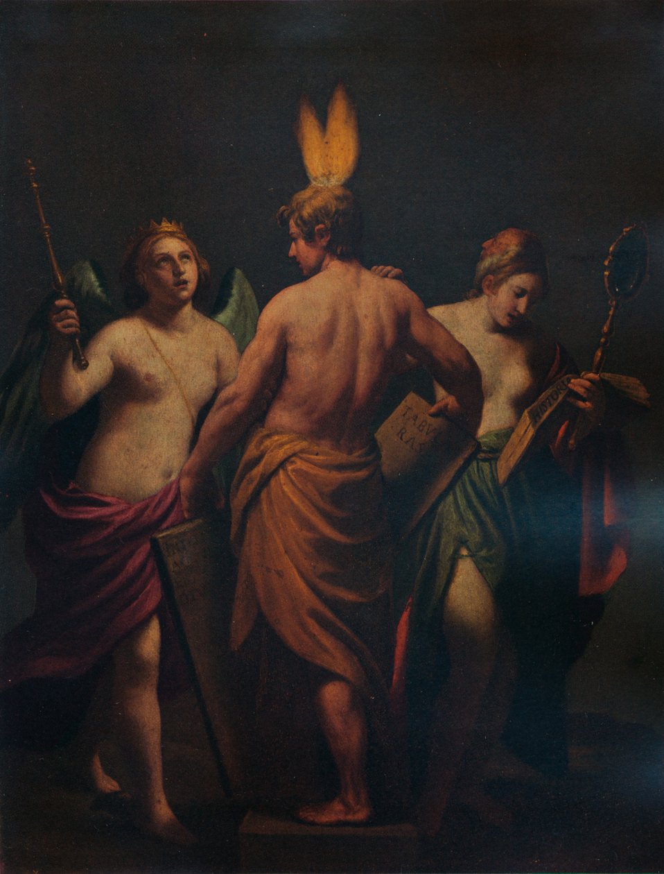 Filosofia, historia ja varovaisuus herättävät mielen tiedon haluun, c1624, 1938 tekijältä Alessandro Turchi
