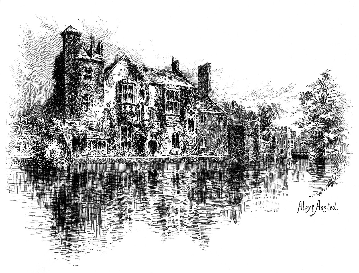 Wells Palace, Somerset, 1895. tekijältä Alex Ansted