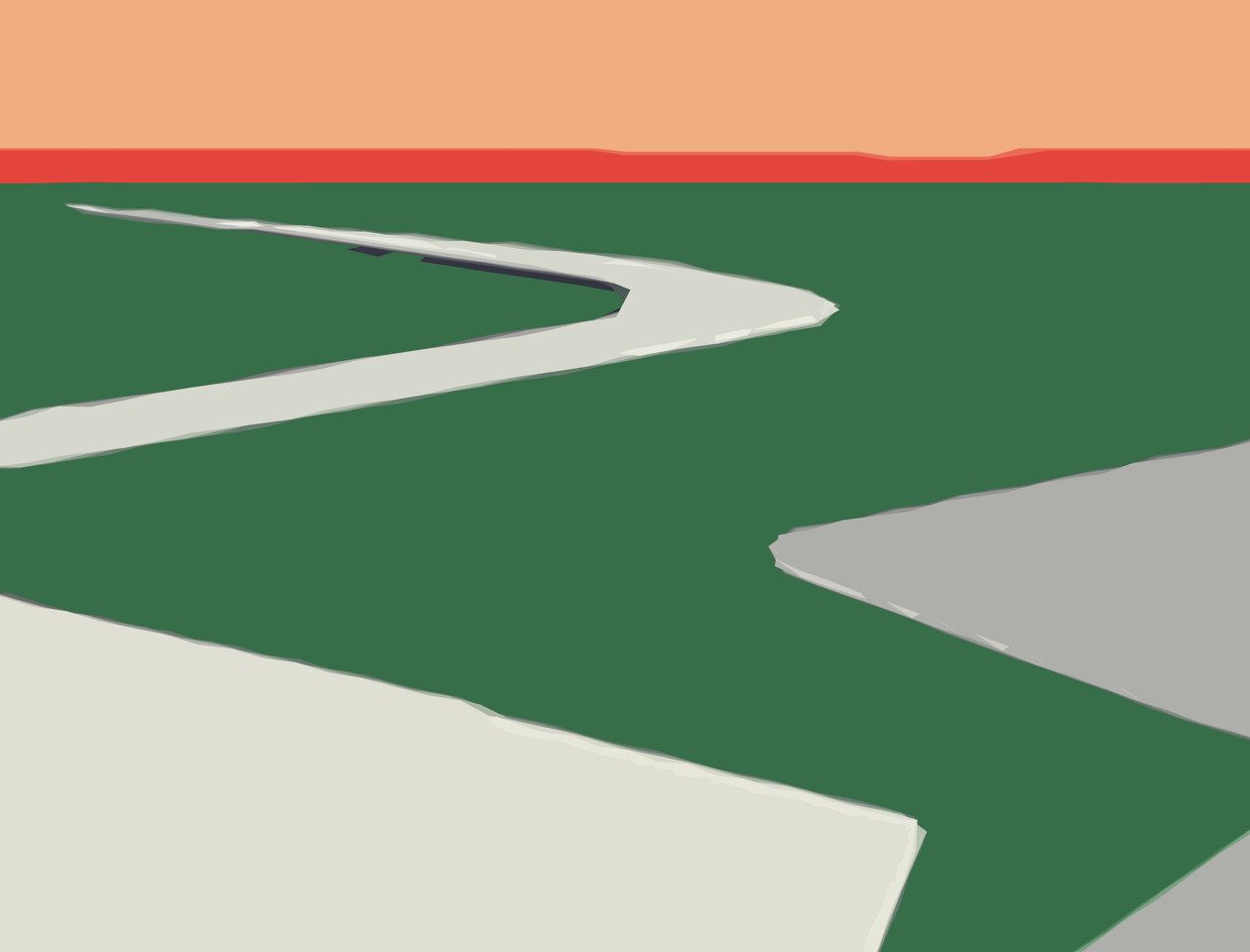 Horizon.Road,2016,(c-print). tekijältä Alex Caminker