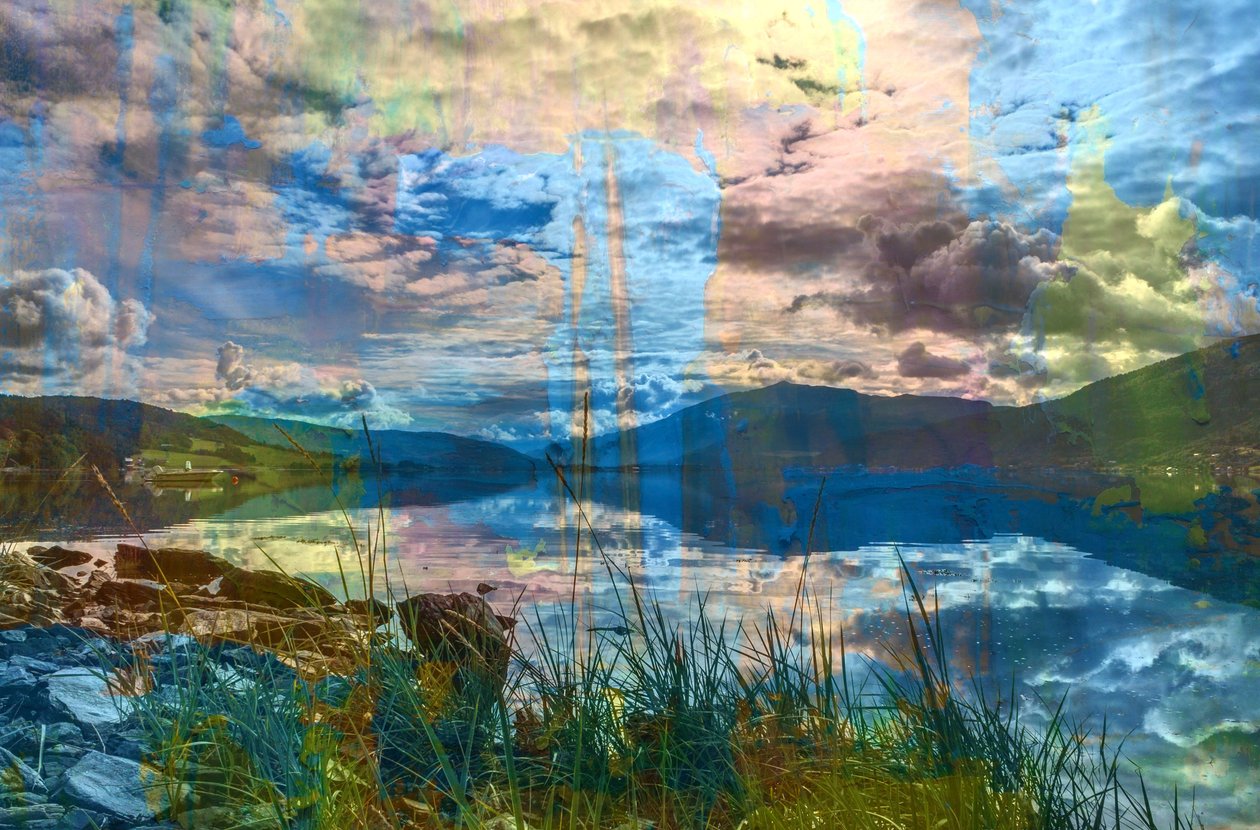 Lakes, 2019, (sekoitettu media) tekijältä Alex Caminker