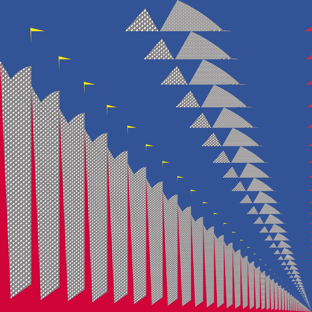 Järjestelmä, 2019, (sekoitettu media) tekijältä Alex Caminker