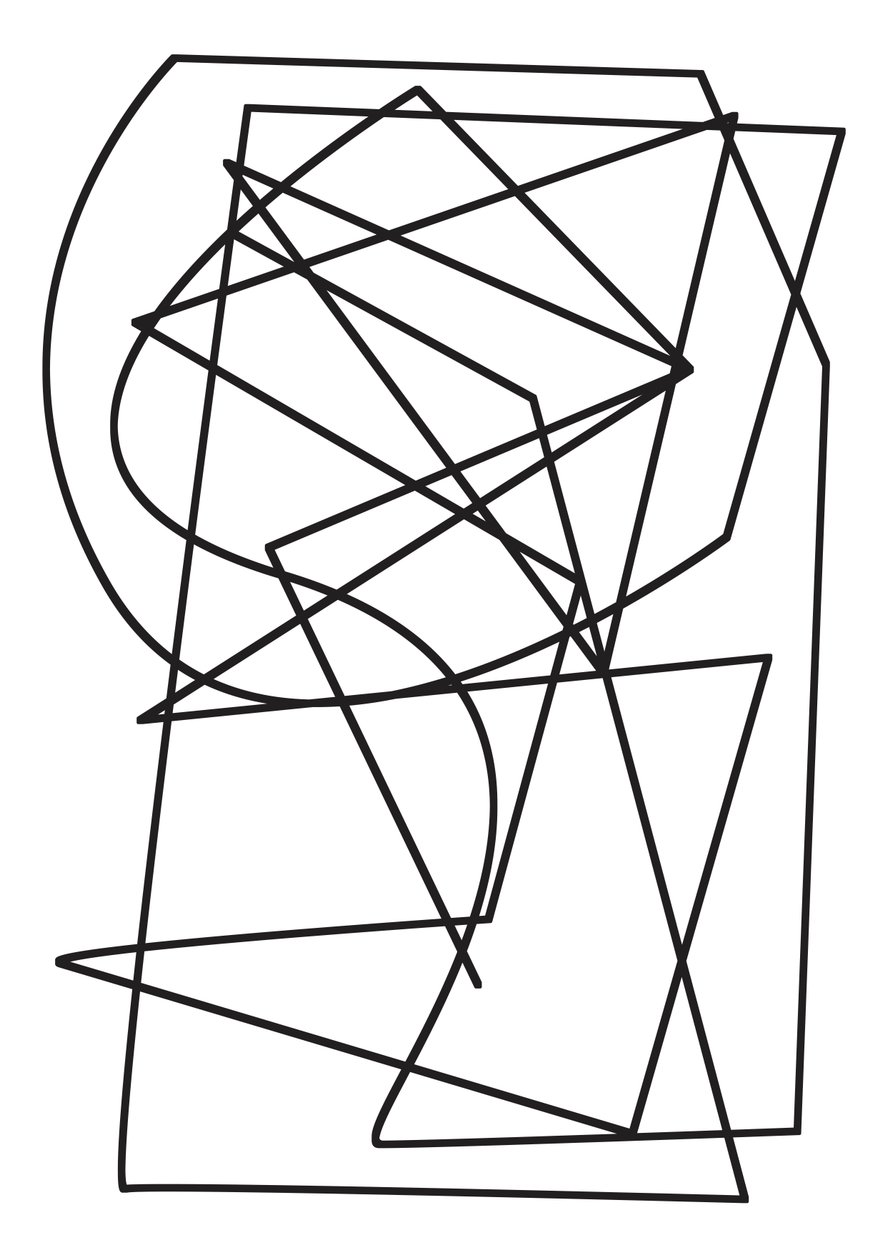 yksi rivi (pulssi), 2019, (piirustus) tekijältä Alex Caminker
