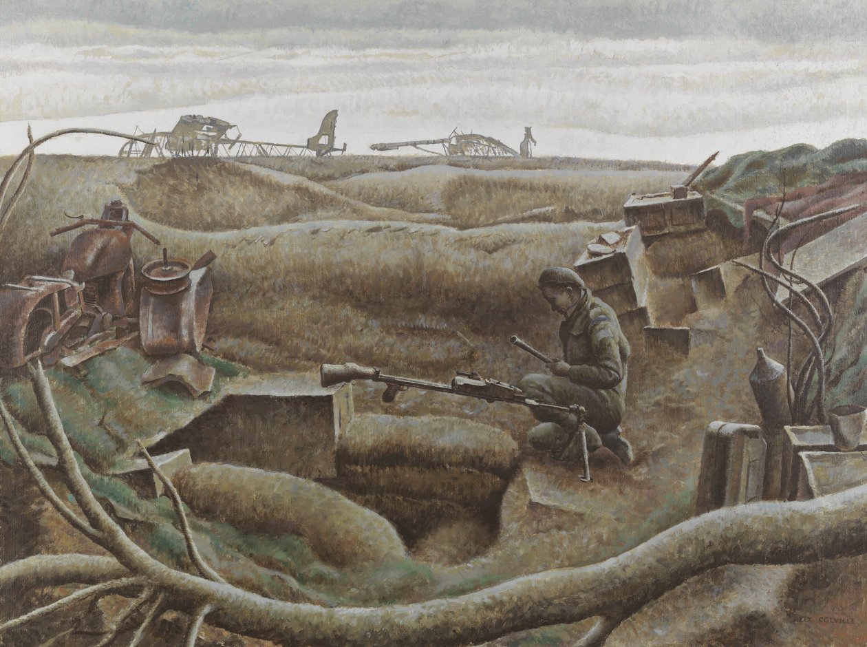 Nijmegen Salient, joulukuu 1944 (öljy kankaalle) tekijältä Alex Colville