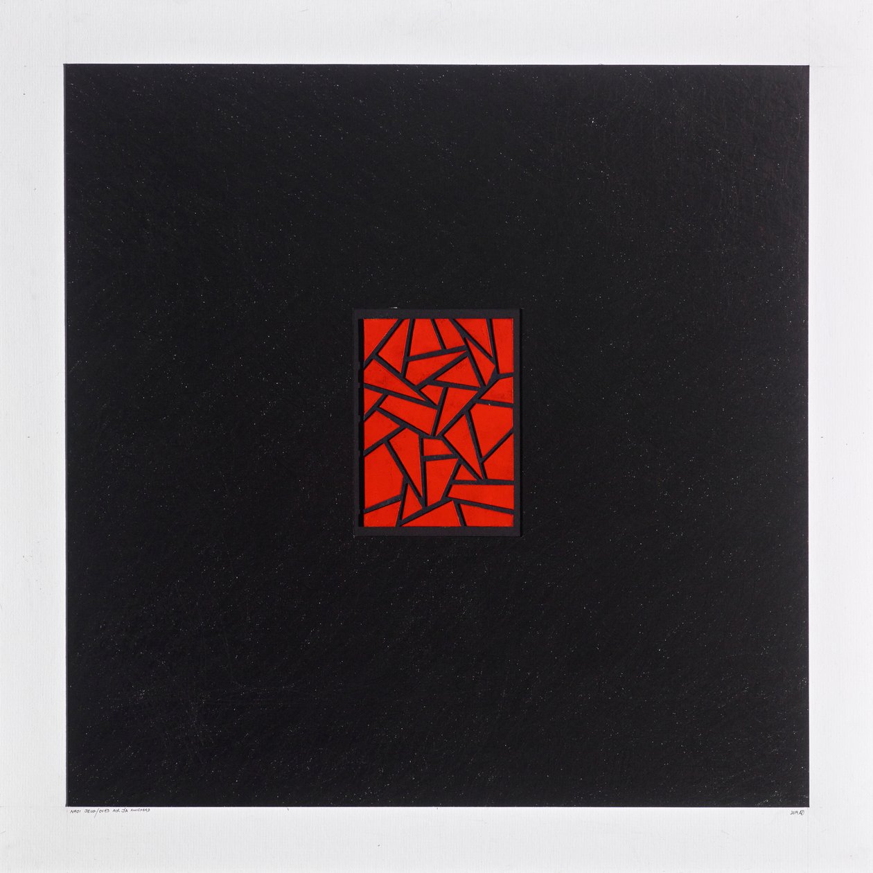 Red Bits on Black, 2021 (emali kortilla) tekijältä Alex Dunn