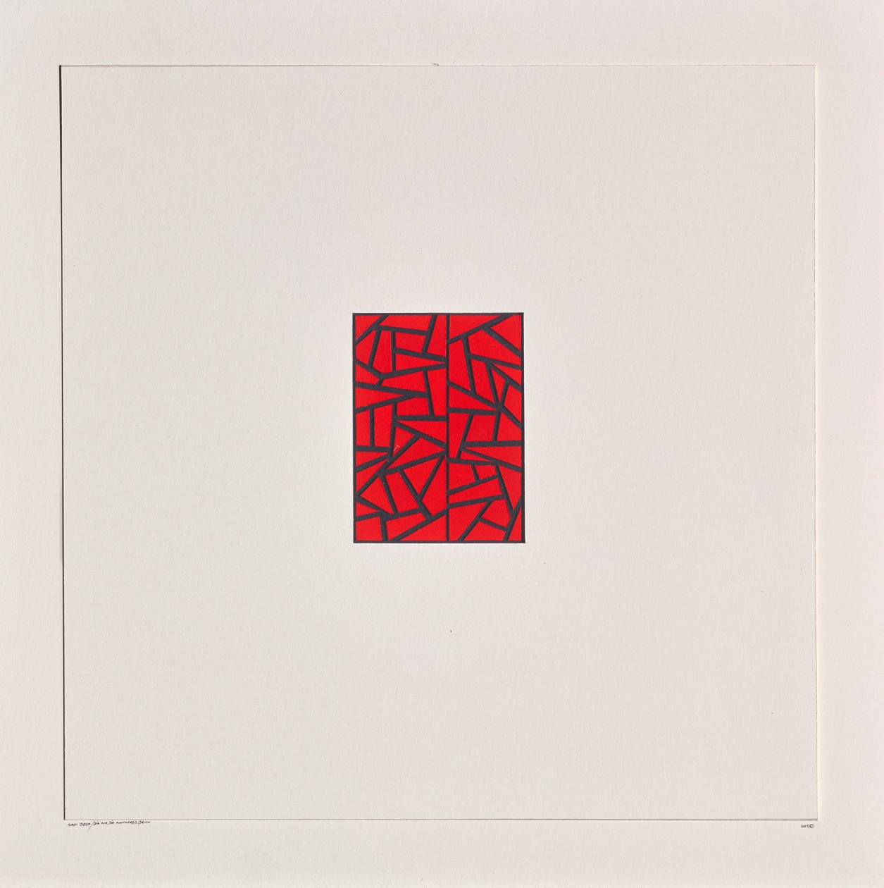 Red Bits on White, 2021 (emali kortilla) tekijältä Alex Dunn