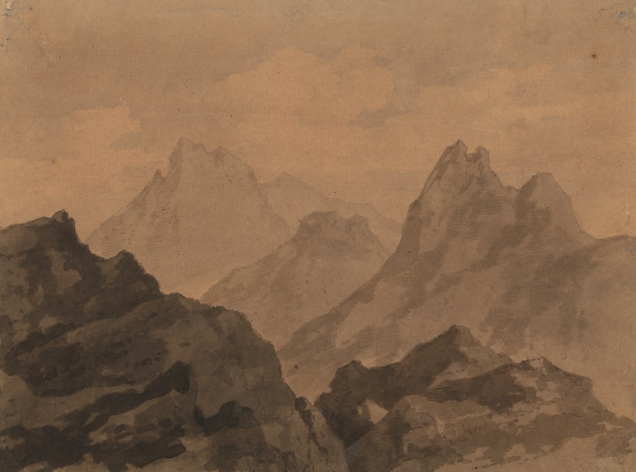 Mountain Tops Mountain Study tekijältä Alexander Cozens