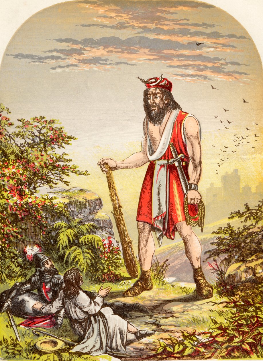 Giant Despairin löytämät pyhiinvaeltajat, John Bunyanin teoksesta The Pilgrims Progress, julkaistu noin 1880 tekijältä Alexander Francis Lydon