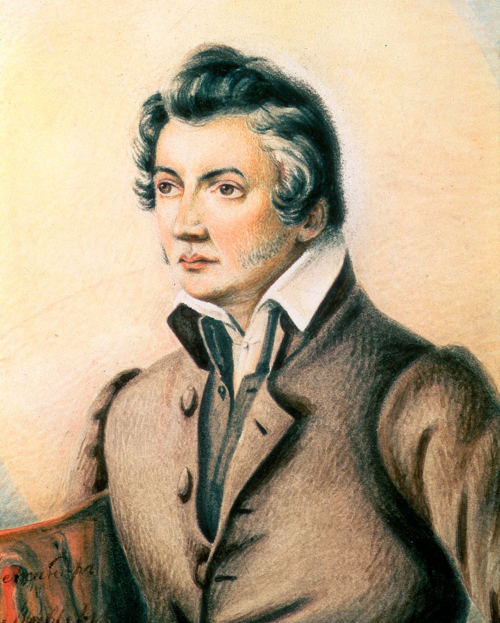 Nikita Muravjovin muotokuva, 1836 (wc ja värikynät) tekijältä Alexander Mikhailovich Muravyov
