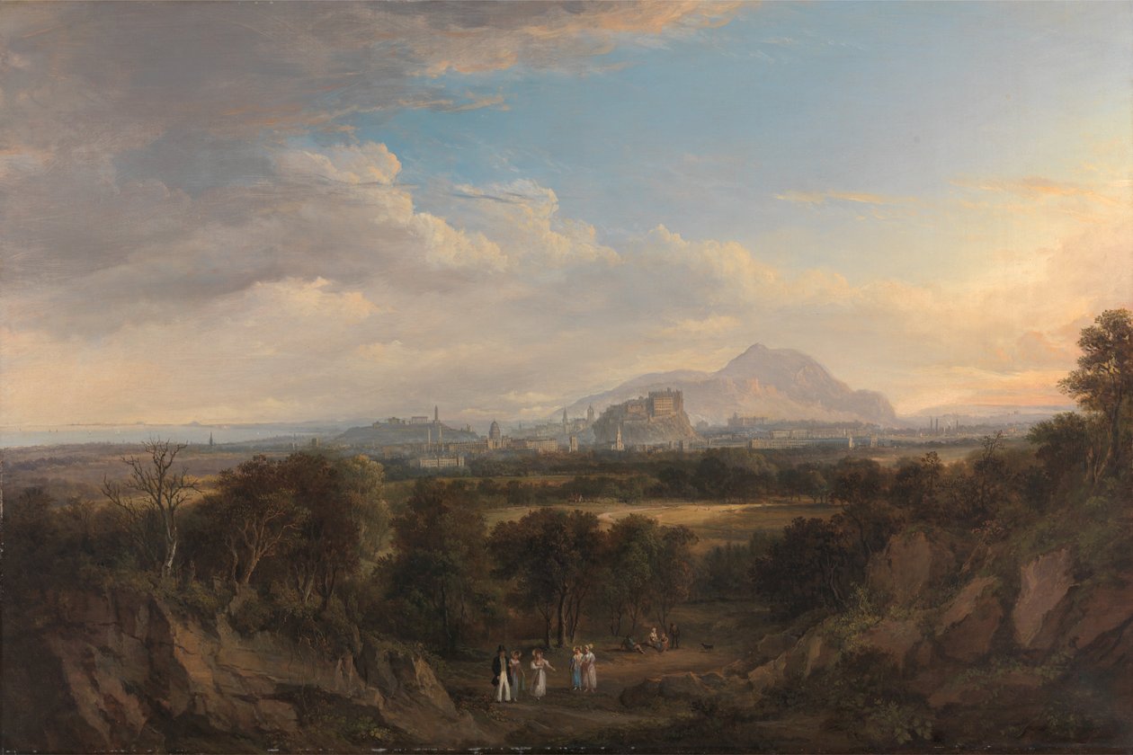 Näkymä Edinburghista lännestä tekijältä Alexander Nasmyth