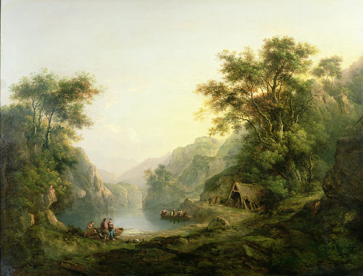 Kalastusjuhlat, Loch Katrine, Skotlanti tekijältä Alexander Nasmyth