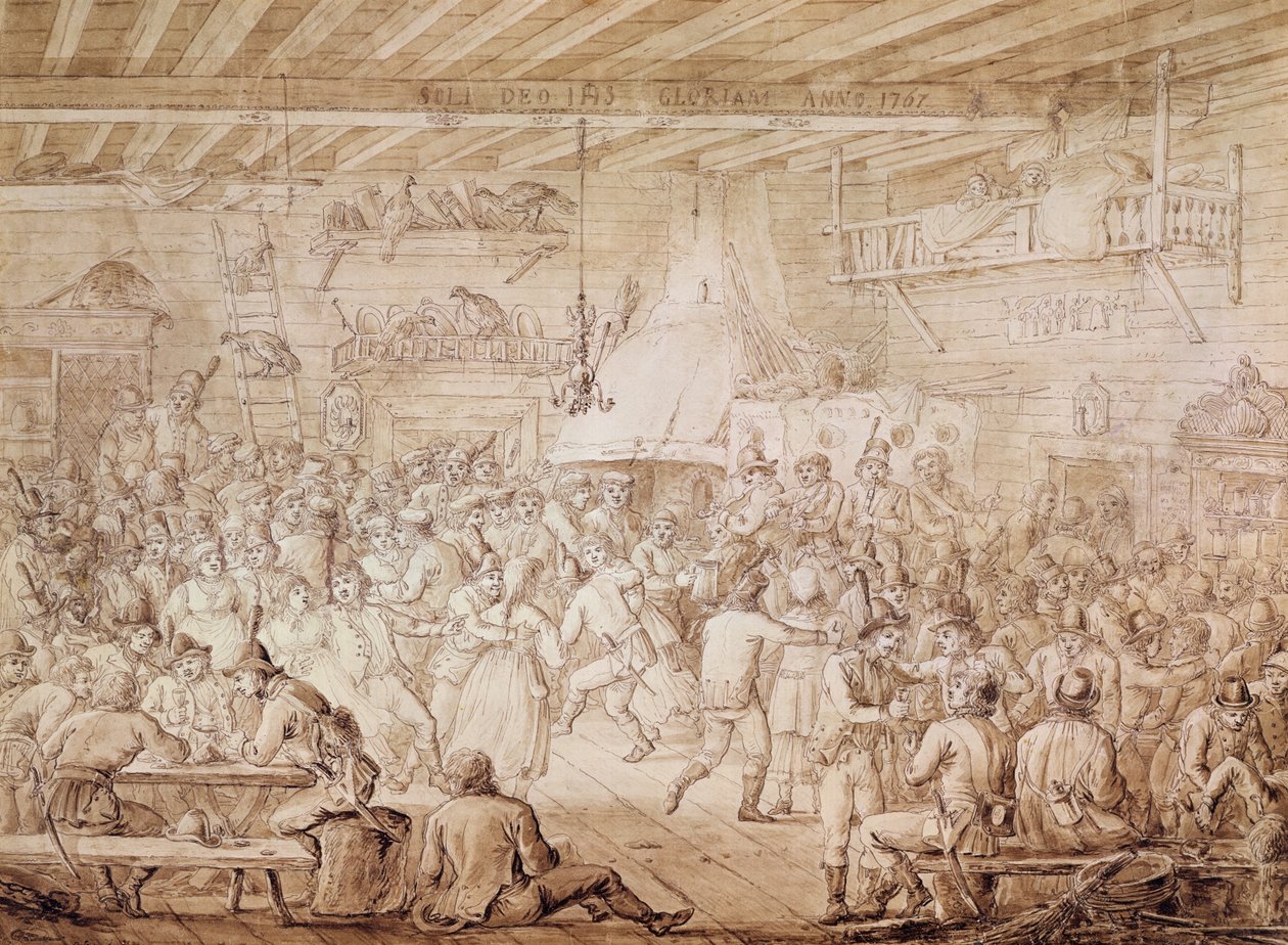 Kosciuszkon joukot viihdyttivät majatalossa, 1797 tekijältä Alexander Osipovich Orlowski