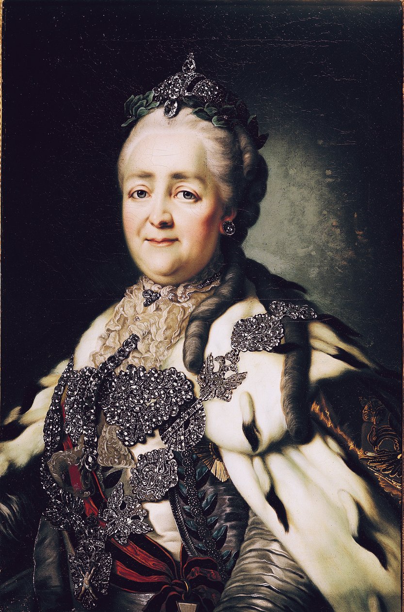 Venäjän Katariina II:n (1729-1796) muotokuva tekijältä Alexander Roslin