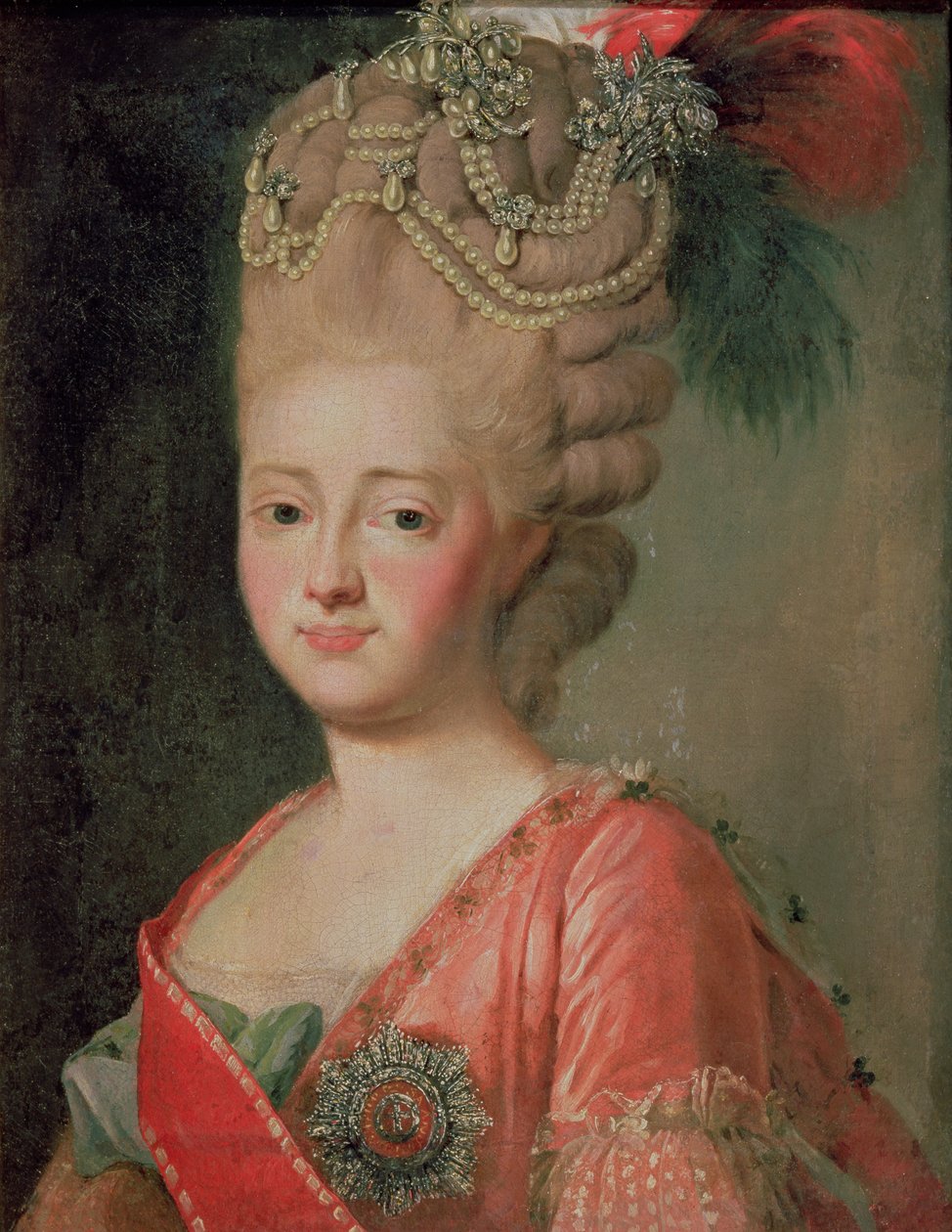 Muotokuva keisarinna Maria Fjodorinasta (1759-1828), 1770-luku tekijältä Alexander Roslin