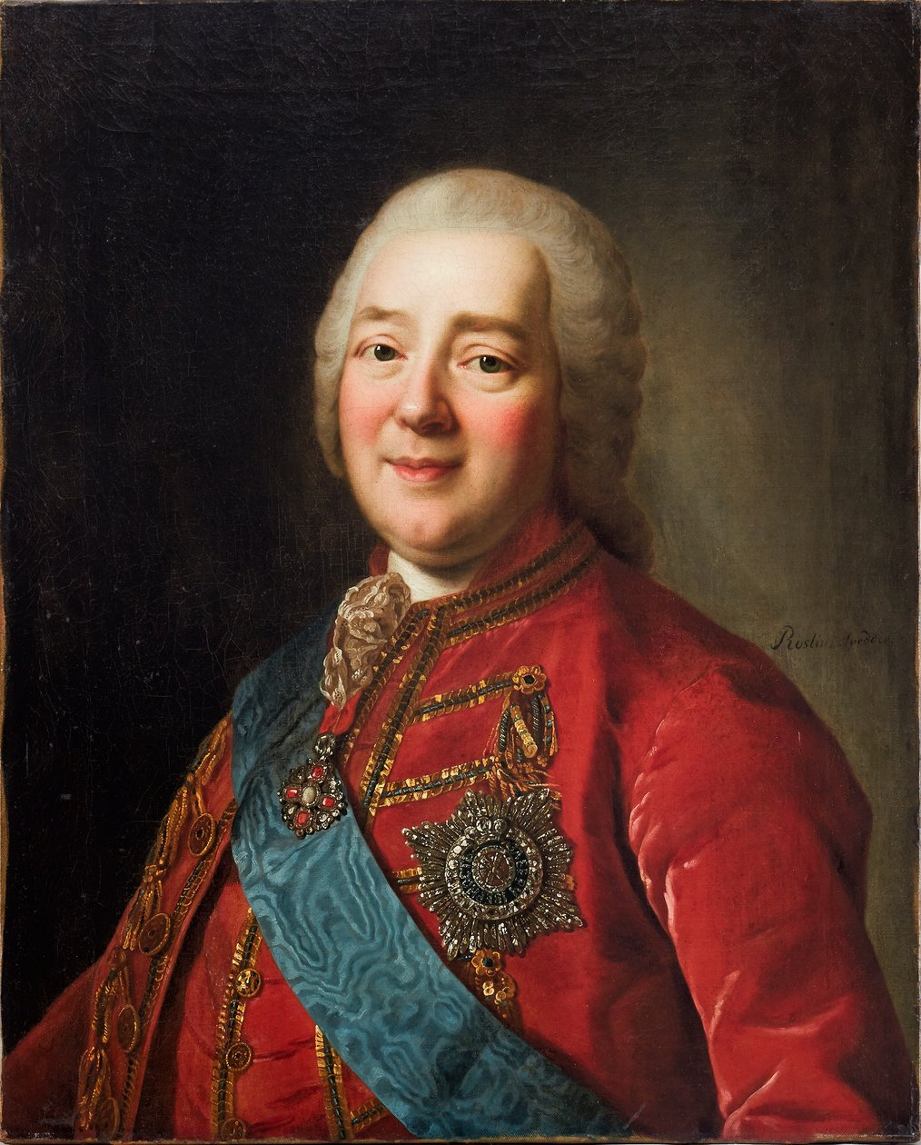 Muotokuva esittää venäläistä kreivi Nikita Ivanovitš Paninia (1718-1783). tekijältä Alexander Roslin