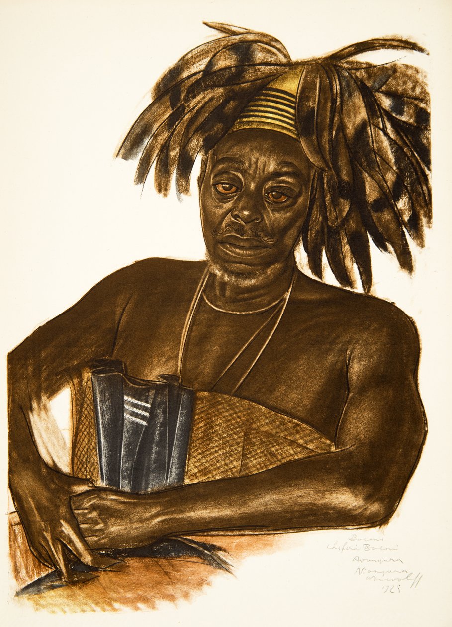 Boemi, päällikkö Avungura (Niangara) (haut Ouelle), teoksesta Dessins et Peintures d