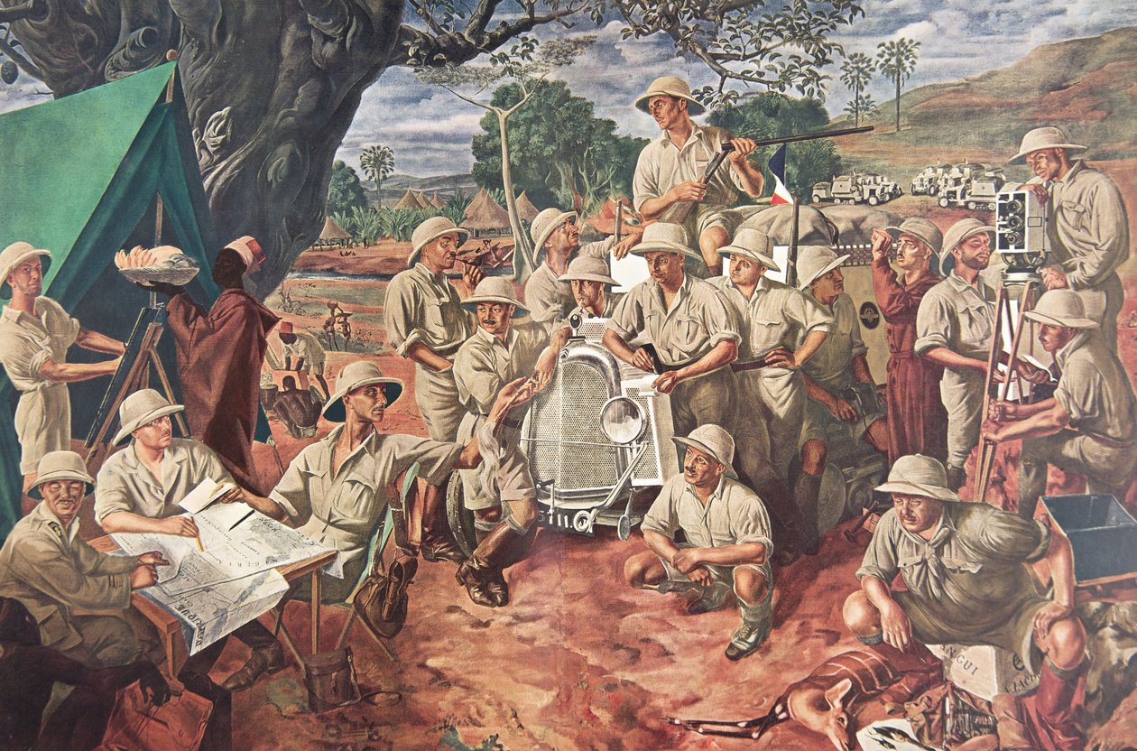 Expedition, Drawings and Paintings of Africa, suoritettiin Citroen Center Afrique -retkikunnan aikana, toinen Haardt Audouin-Dubreuil -tehtävä, pub. Pariisi, 1927 tekijältä Alexander Yakovlev