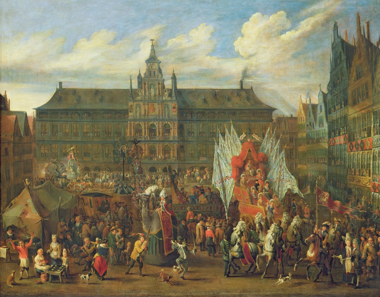 Kulkue Antwerpenissä, 1697 tekijältä Alexander van Bredael