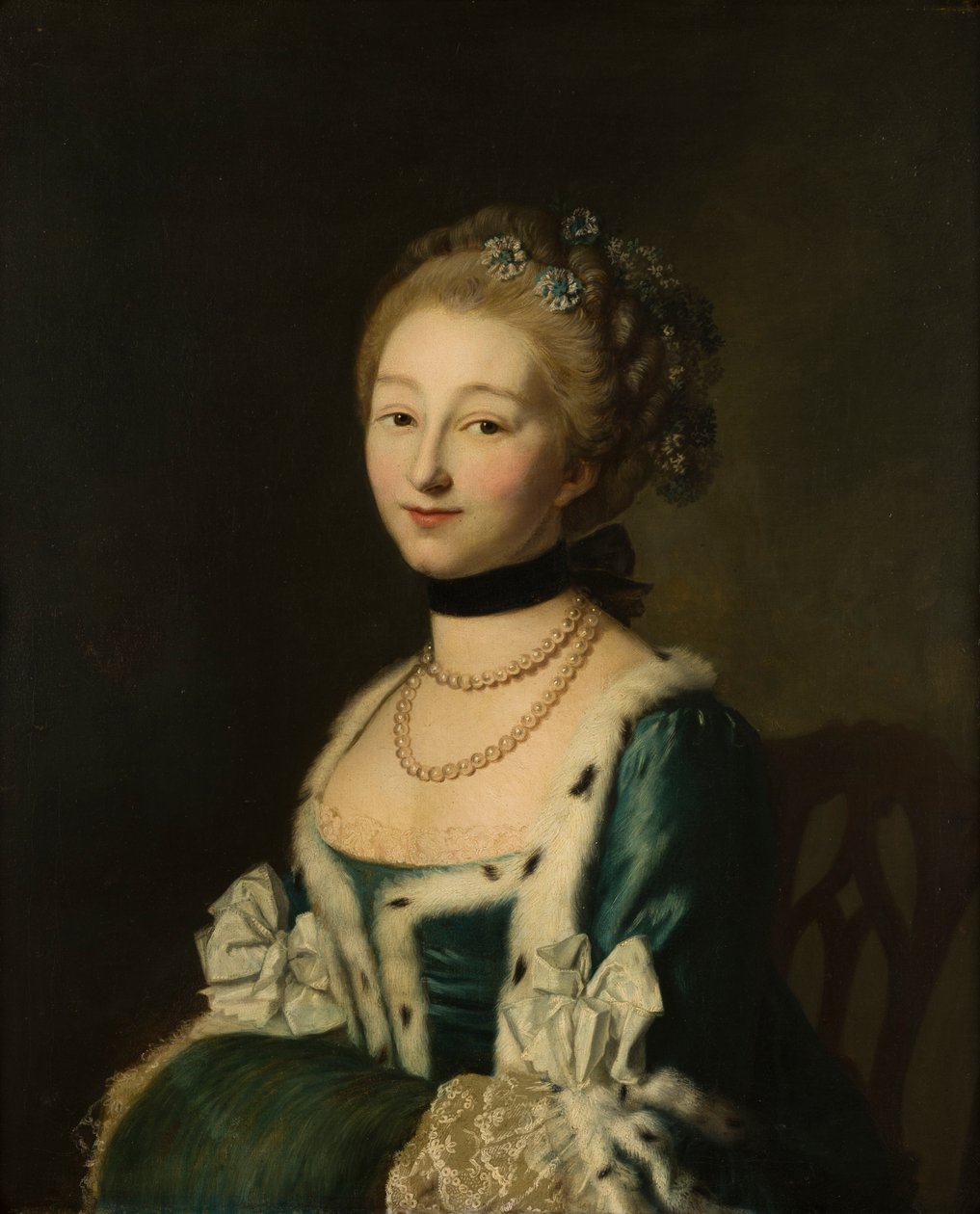 Muotokuva Elizabethista, Lady Bridgemanista, myöhemmin Lady Bradfordista (1735-1806), n. 1755-1793 (öljy kankaalle) tekijältä Alexander (attr. to) Roslin