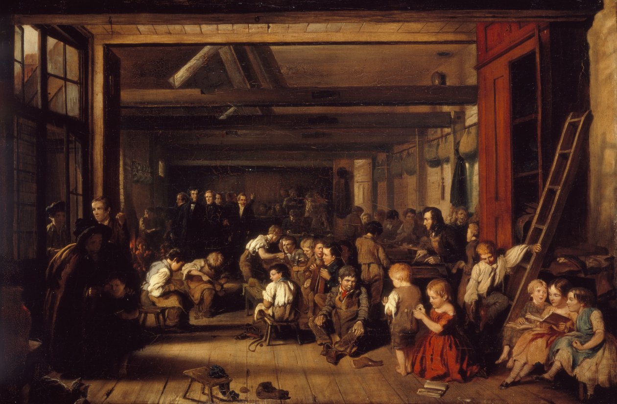 Ensimmäinen Ragged School, Westminster, 1851 tekijältä Alexander Blaikley