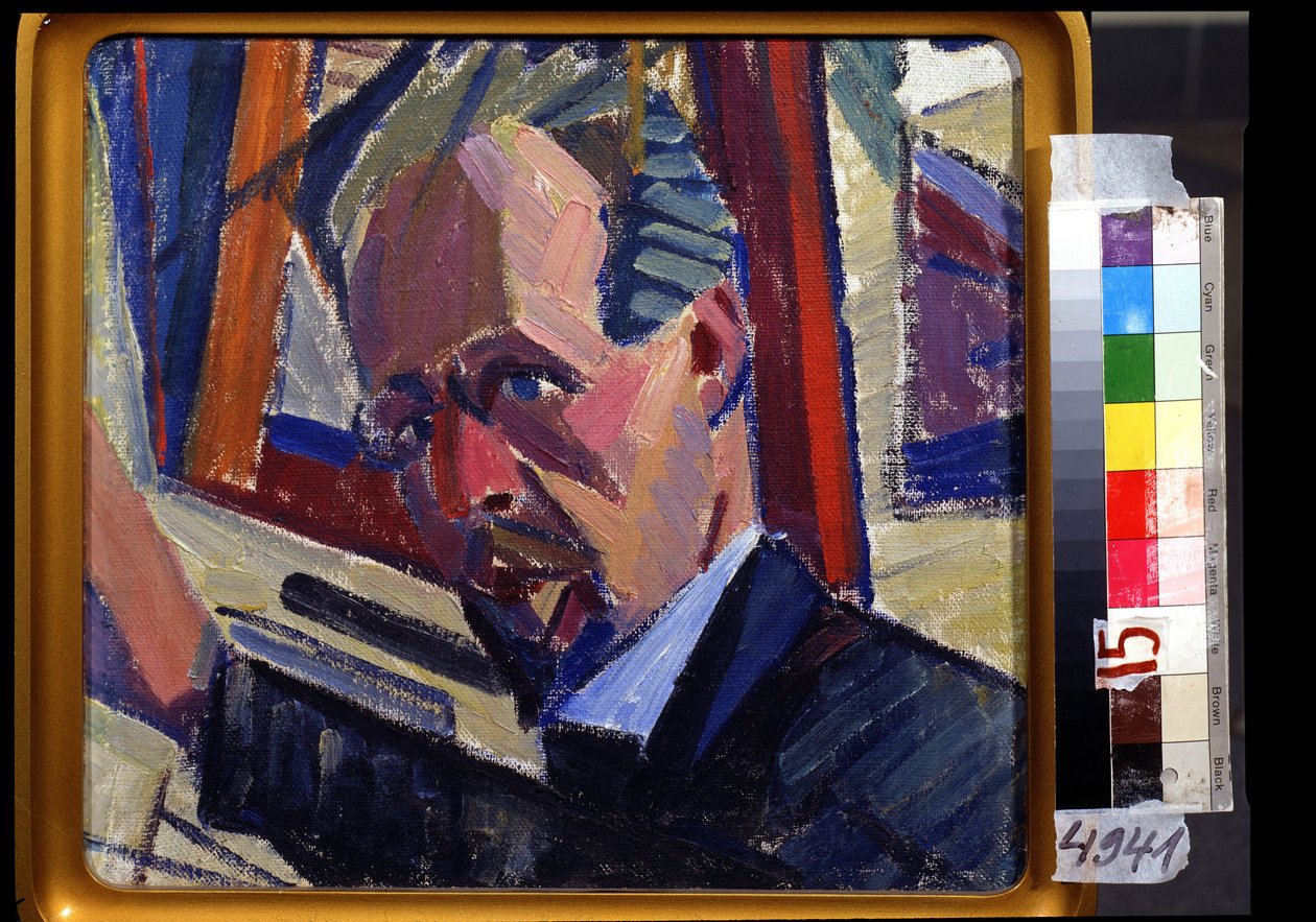 Omakuva. Aleksanteri Konstantinovitš Bogomazovin (1880-1930) maalaus. Öljy kankaalle, 30,5 x 33 cm tekijältä Alexander Bogomazov