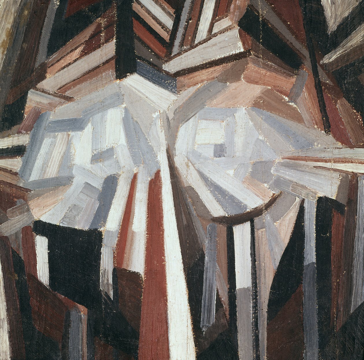 Kubistipää, 1914–1915 (öljy kankaalle asetettuna alukselle) tekijältä Alexander Bogomazov