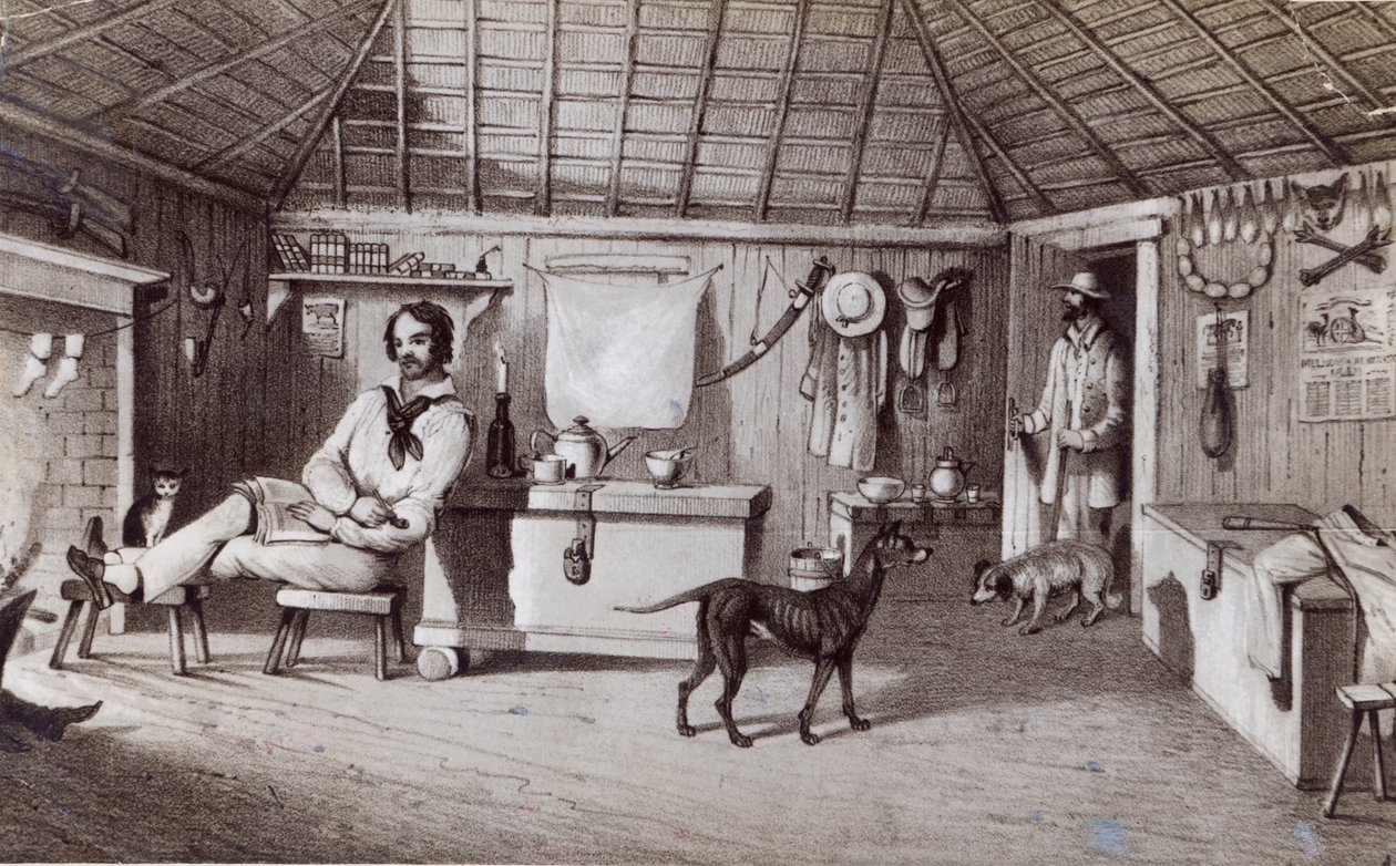 Squatterin ensimmäinen koti, n. 1847 tekijältä Alexander Denistoun Lang