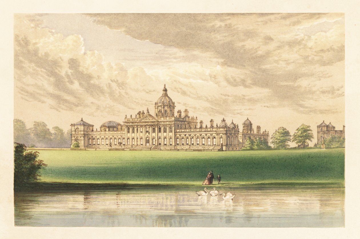 Castle Howard, Yorkshire, Englanti. ,1880 (kaiverrus) tekijältä Alexander Francis (after) Lydon