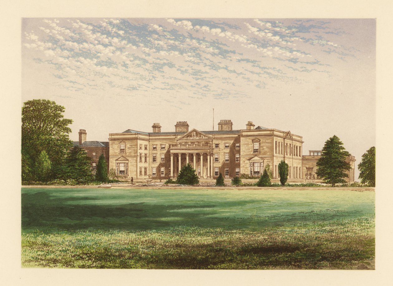 Gopsall Hall, Leicestershire, Anglaterra. finlandès tekijältä Alexander Francis (after) Lydon