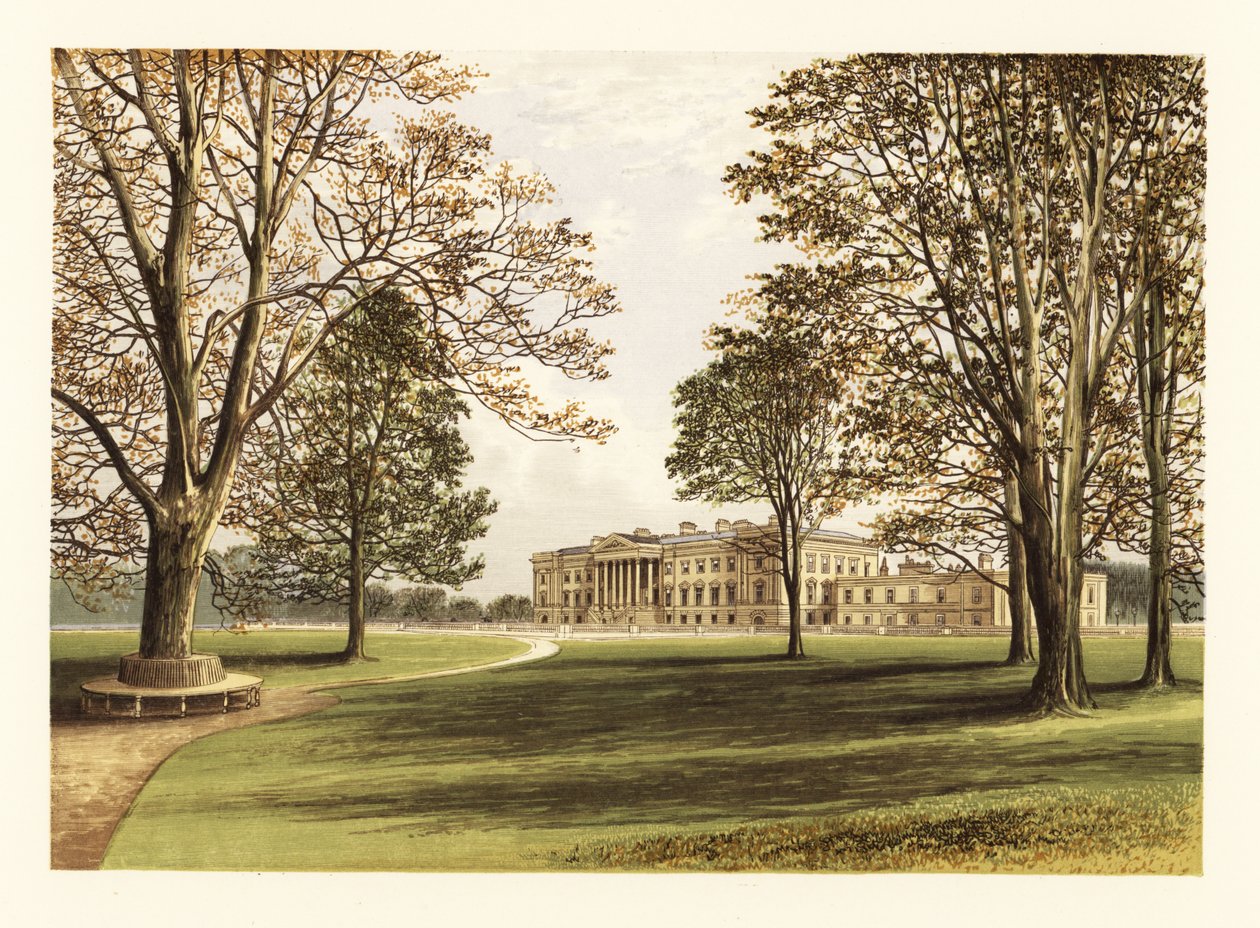 Hamiltonin palatsi, Lanarkshire, Skotlanti. ,1880 (kaiverrus) tekijältä Alexander Francis (after) Lydon