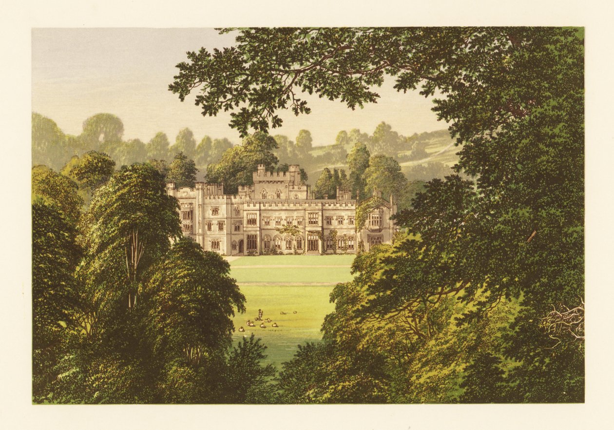 Hampton Court Castle, Herefordshire, Englanti. tekijältä Alexander Francis (after) Lydon