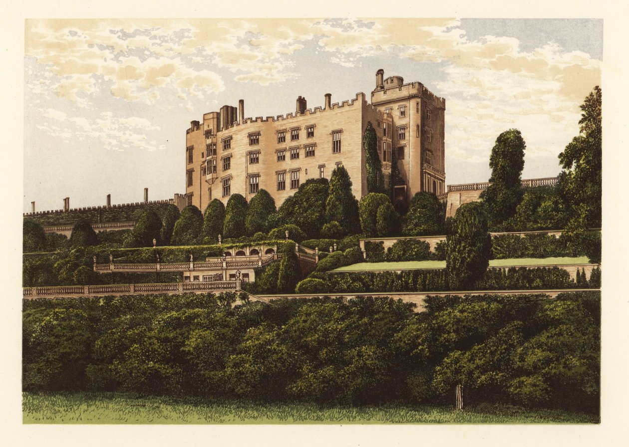 Powisin linna, Montgomeryshire, Wales. tekijältä Alexander Francis (after) Lydon