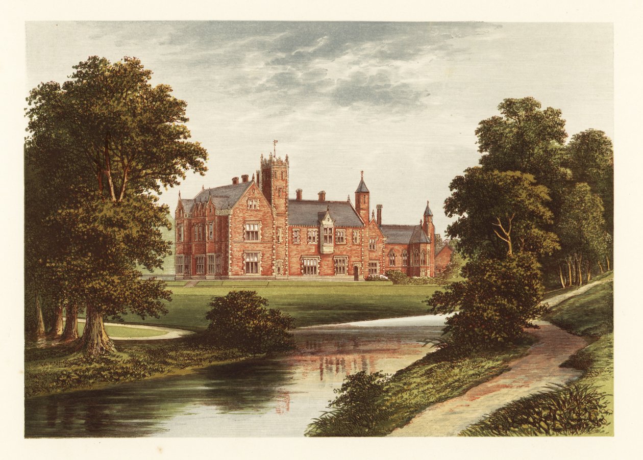 Thicket Priory, Yorkshire, Englanti. ,1880 (kaiverrus) tekijältä Alexander Francis (after) Lydon
