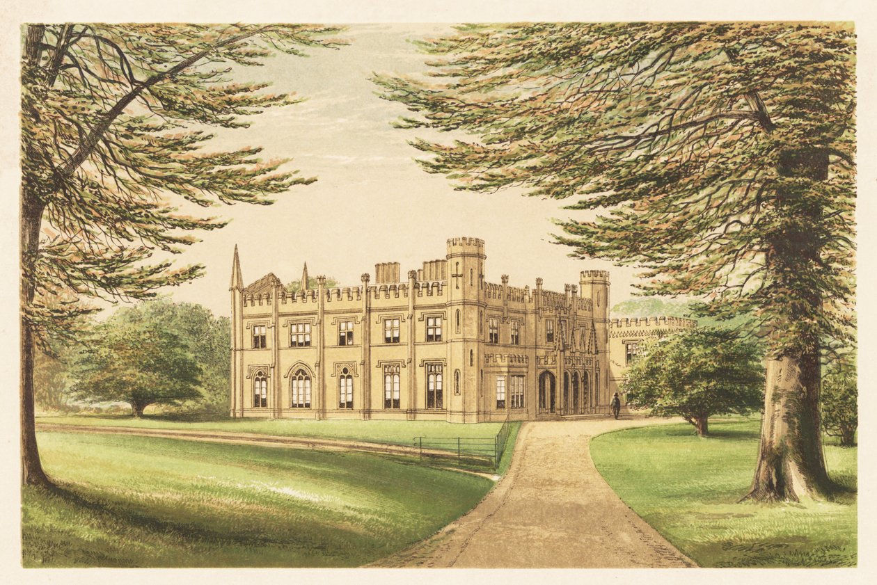 Thrybergh Park, Yorkshire, Englanti. 1880 (kaiverrus) tekijältä Alexander Francis (after) Lydon