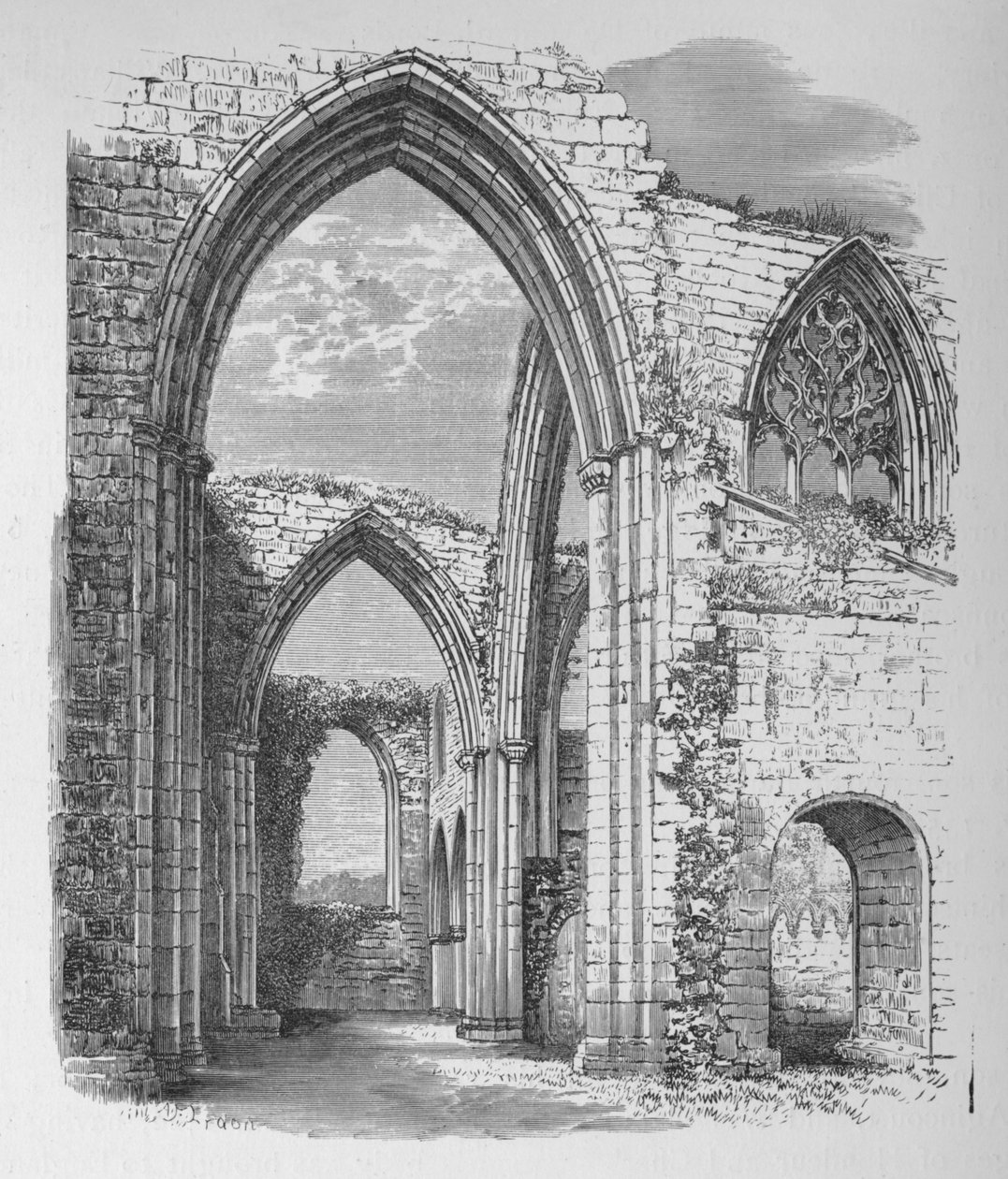 Arches of Transept, Bolton Priory, c1880, 1897 tekijältä Alexander Francis Lydon