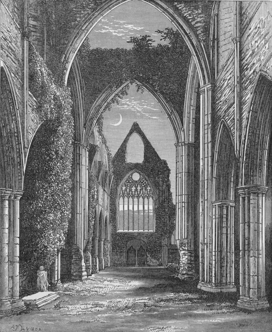 Kuoro, Looking West, Tintern Abbey, c1885, 1897 tekijältä Alexander Francis Lydon