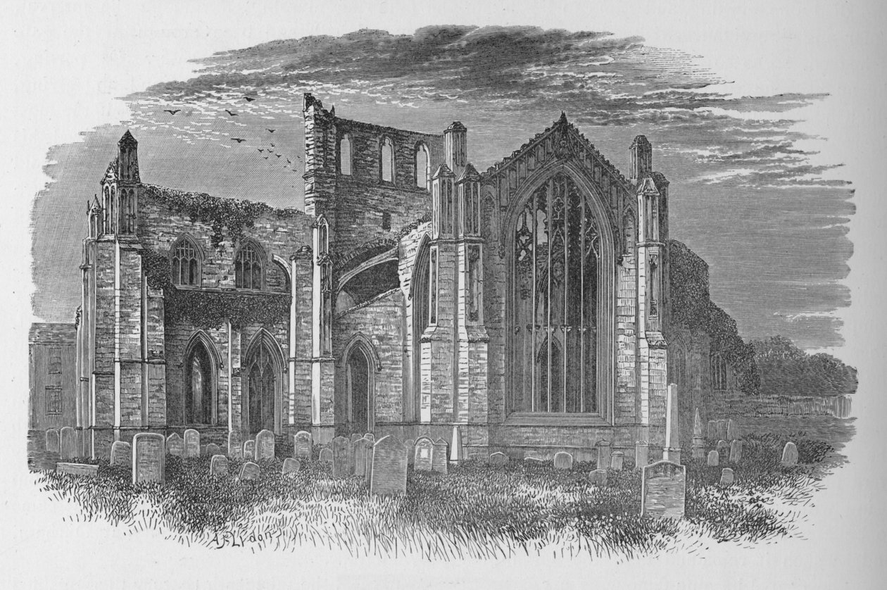 Idästä, Melrose Abbey, c1880, 1897 tekijältä Alexander Francis Lydon
