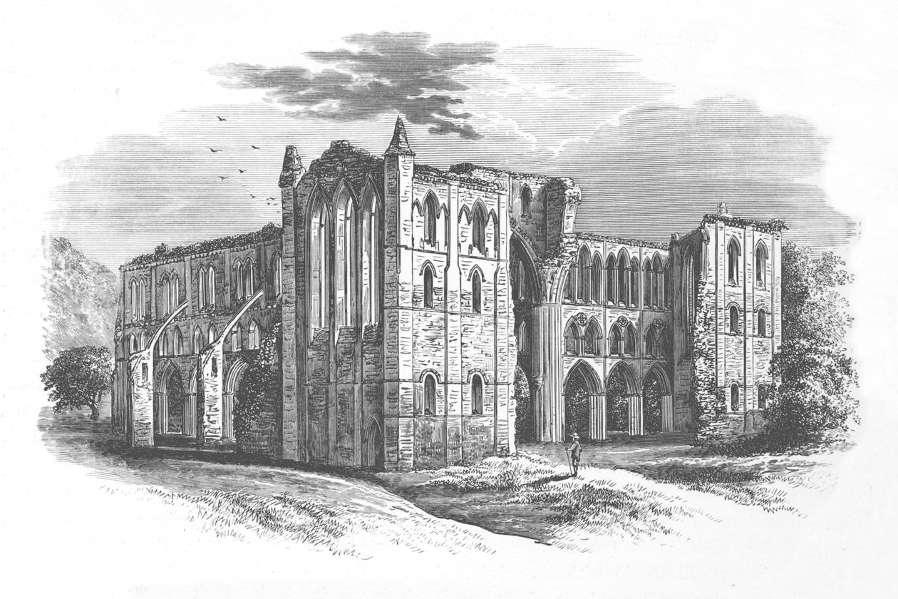 Pohjoisesta, Rievaulx Abbey, c1880, 1897 tekijältä Alexander Francis Lydon
