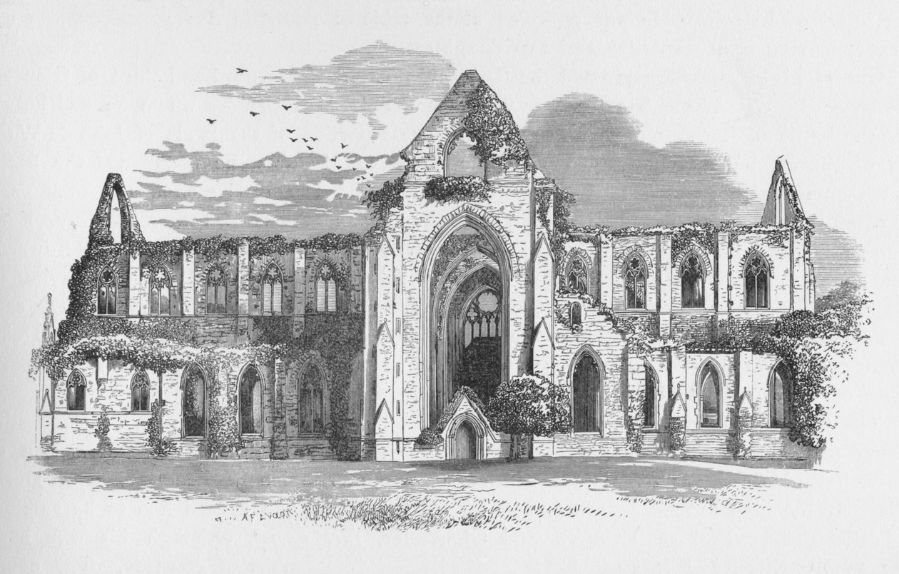 Etelästä, Tintern Abbey, c1885, 1897 tekijältä Alexander Francis Lydon