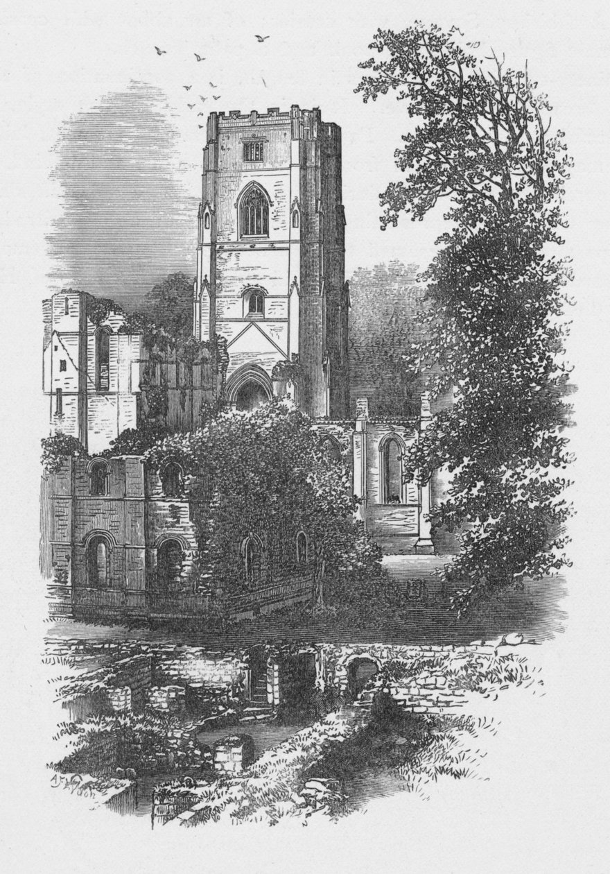 The Tower, Fountains Abbey, c1880, 1897 tekijältä Alexander Francis Lydon
