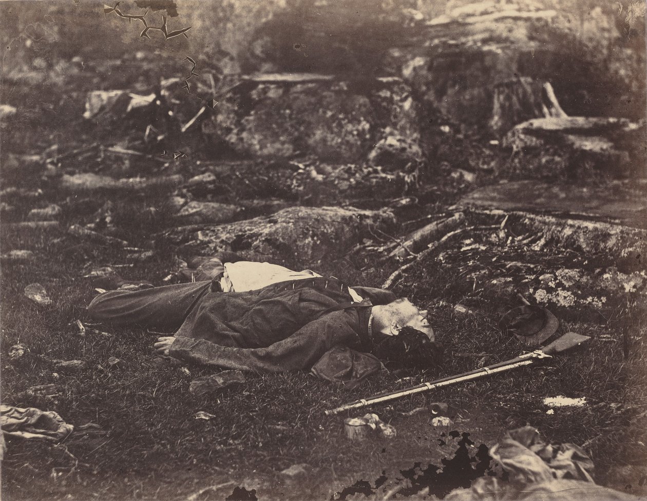 Ampujan viimeinen uni, Gettysburg, Pennsylvania tekijältä Alexander Gardner