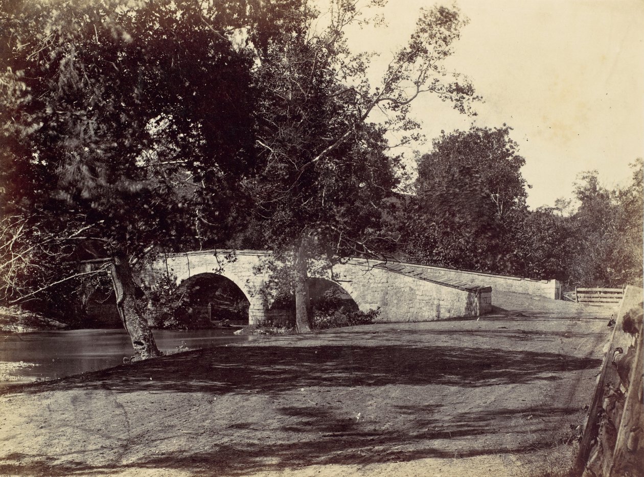 Burnside Bridge, Across the Antietam, lähellä Sharpsburgia, nro 1, syyskuu 1862, 1862. tekijältä Alexander Gardner