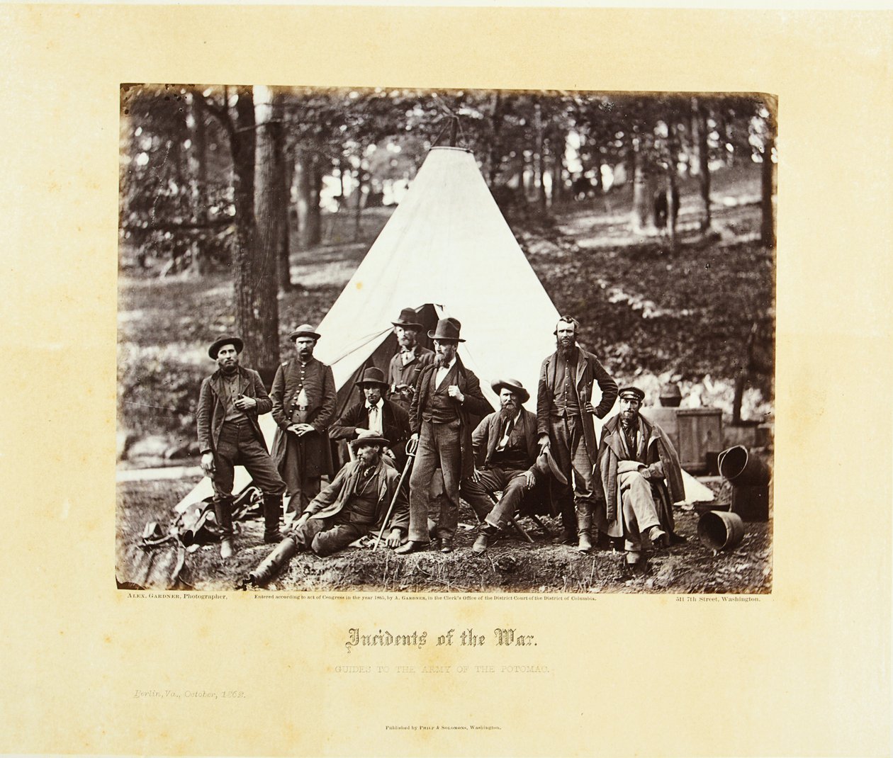 Gardnerin valokuvapiirroskirja sodasta, Washington: Philip & Solomons tekijältä Alexander Gardner