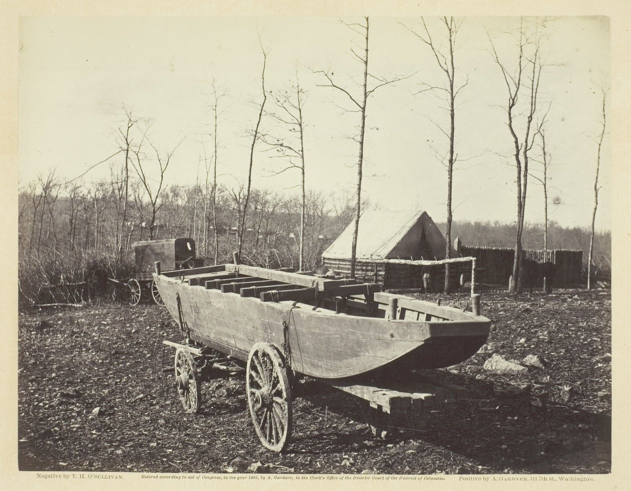Pontoon Boat, Brandyn asema, Virginia, helmikuu 1864. tekijältä Alexander Gardner