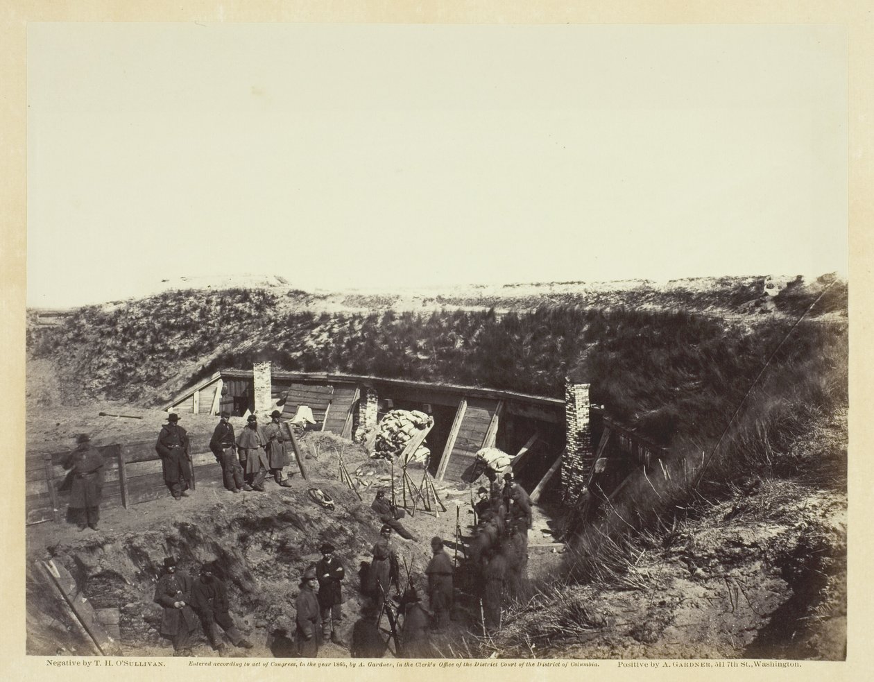 The Pulpit, Fort Fisher, N.C., tammikuu 1865. tekijältä Alexander Gardner